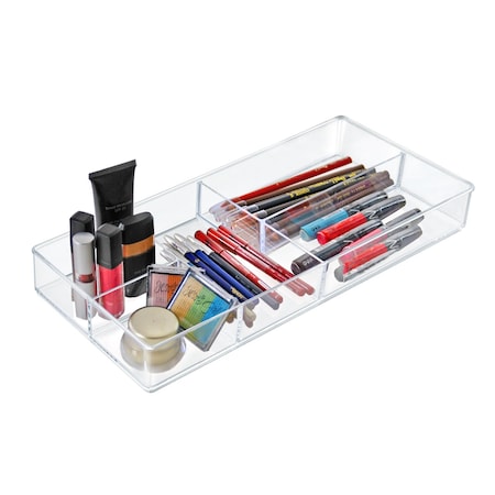 Azar Displays Clear Acrylic Five Compartment Cosmetic, Beauty, Makeup Organizer 252722-GS-1PK
